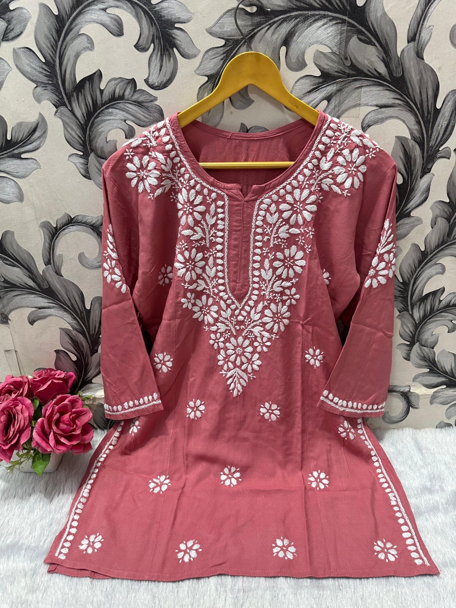 Chikankari Daily wear / College wear Short top - chikankariofficial