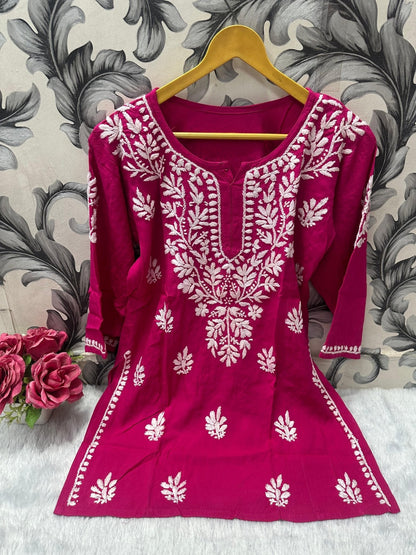 Chikankari Daily wear / College wear Short top - chikankariofficial