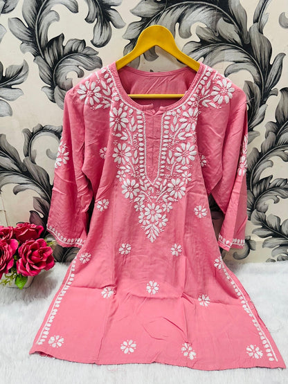 Chikankari Daily wear / College wear Short top - chikankariofficial