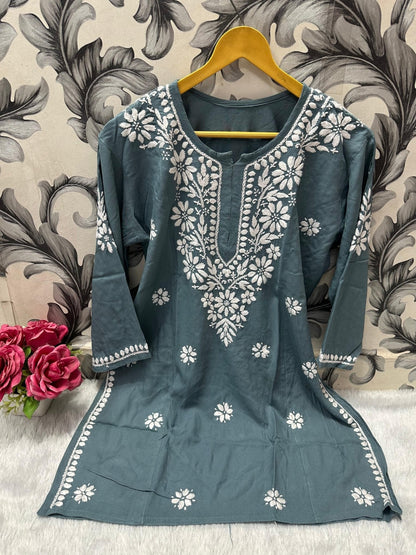 Chikankari Daily wear / College wear Short top - chikankariofficial