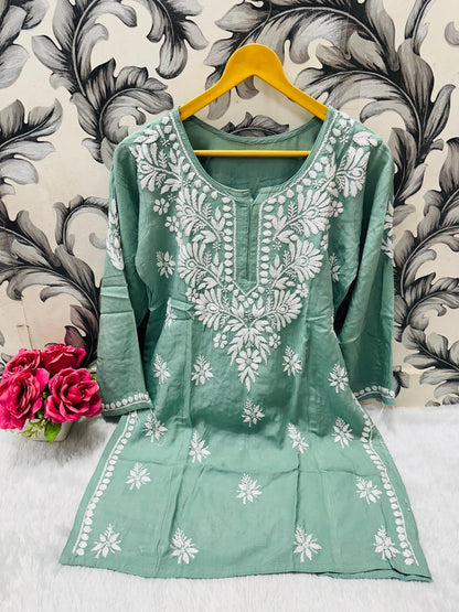 Chikankari Daily wear / College wear Short top - chikankariofficial