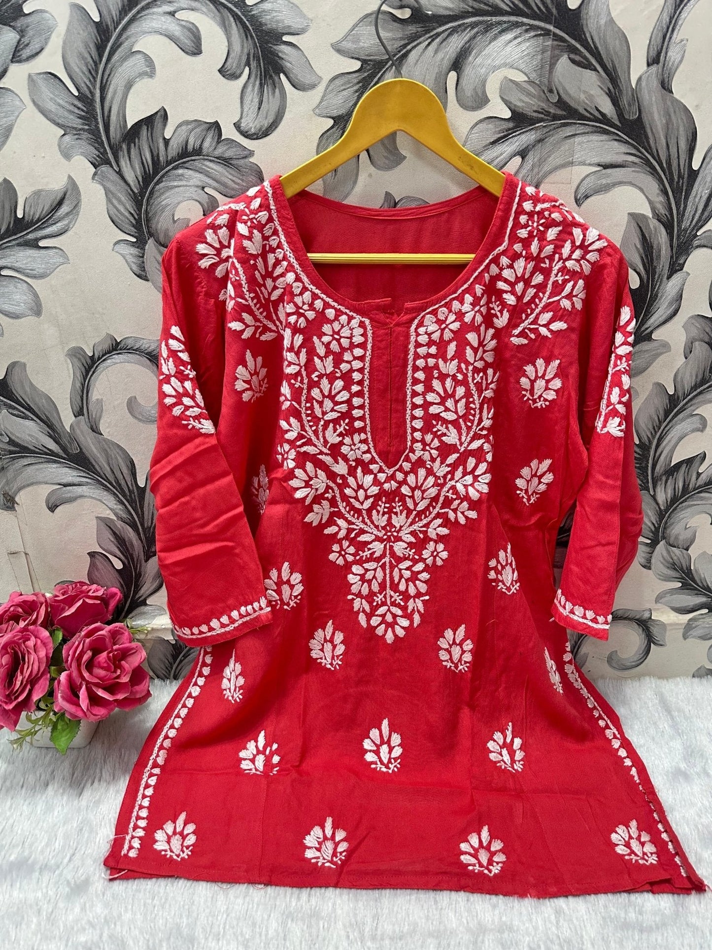 Chikankari Daily wear / College wear Short top - chikankariofficial