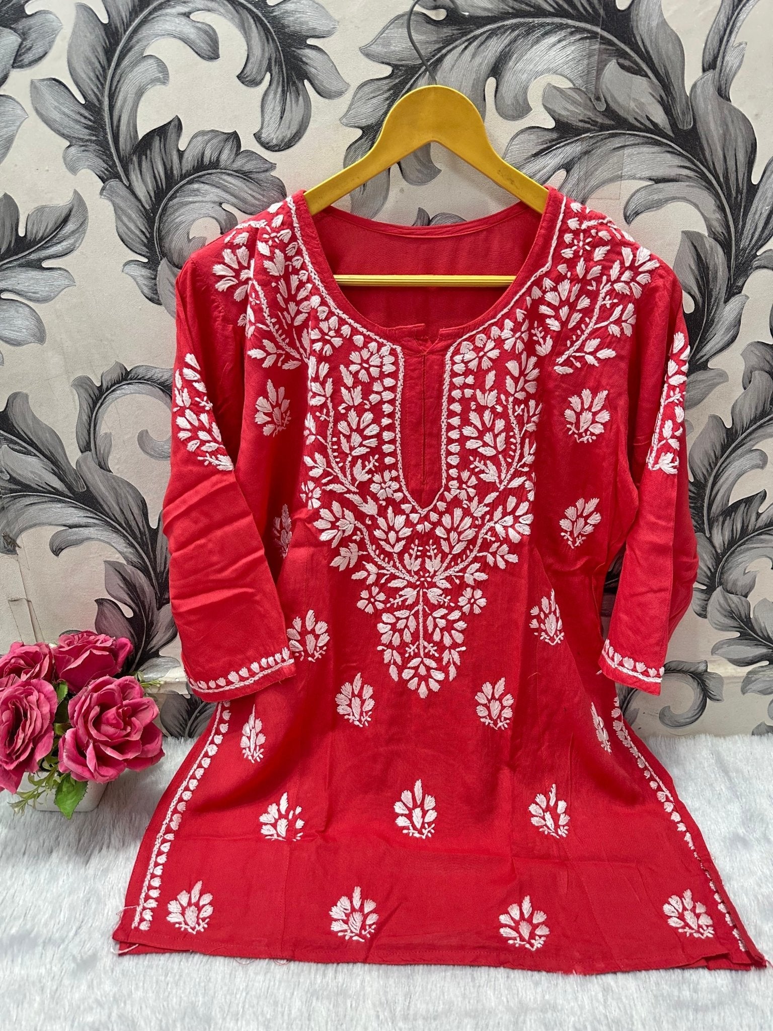 Chikankari Daily wear / College wear Short top - chikankariofficial